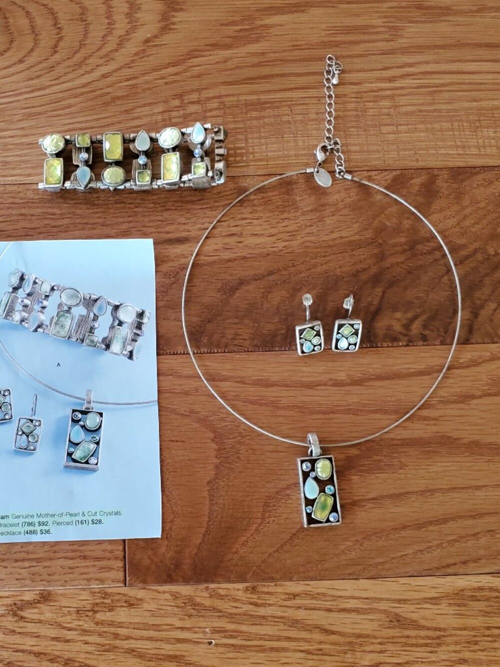 Lia Sophia Mint Cream (Necklace, Bracelet, & Earrings) Set - NEVER WORN!!!
